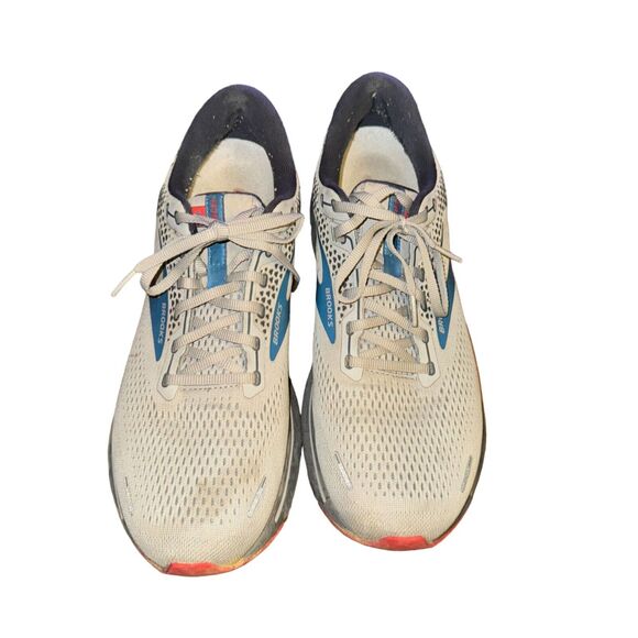 Brooks Ghost 14 Sneakers Men\'s 12.5 D Gray Blue Red Mesh Running Shoes main image 8
